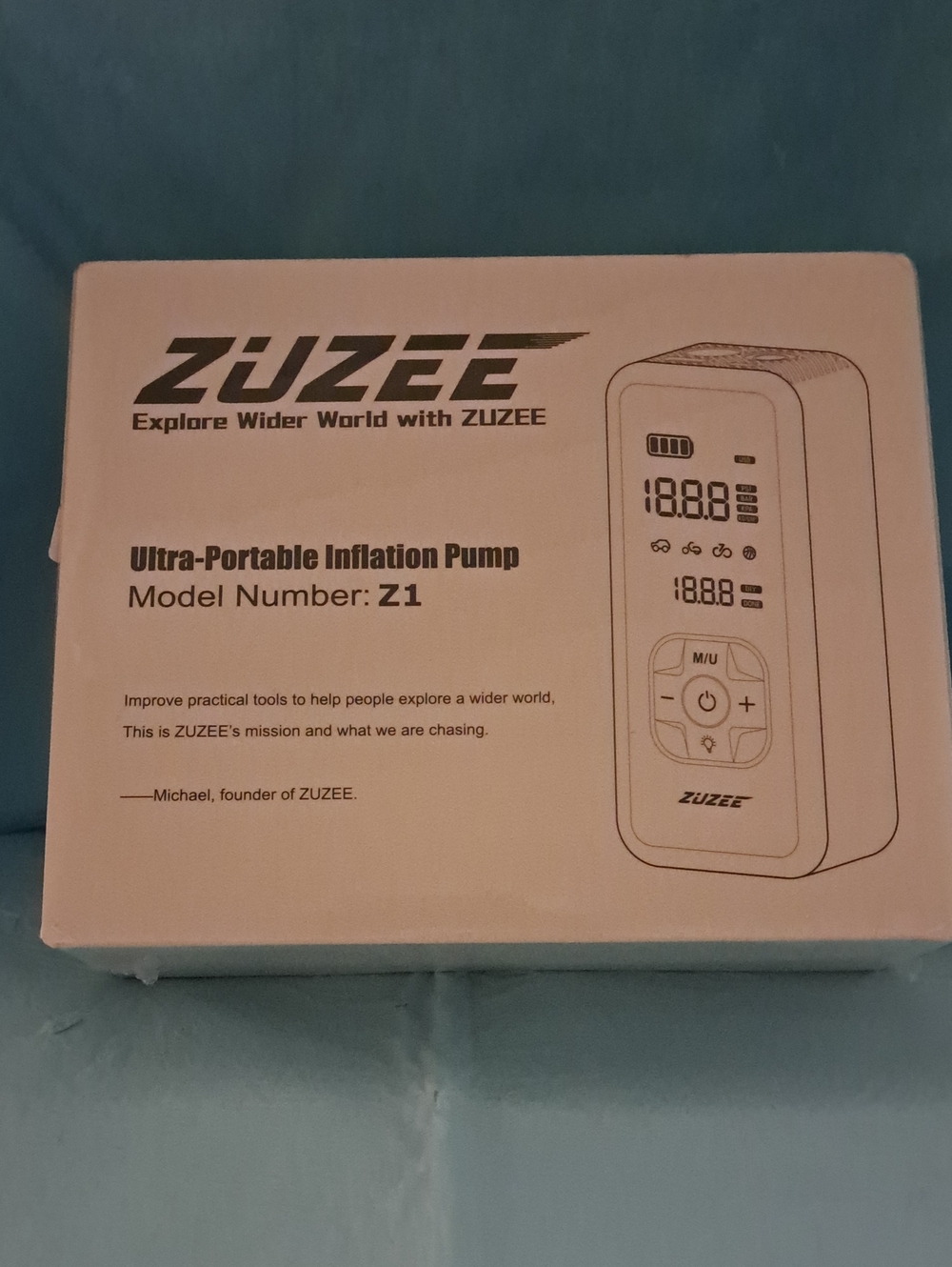Z1 Ultra-Portable Inflation Pump - White
